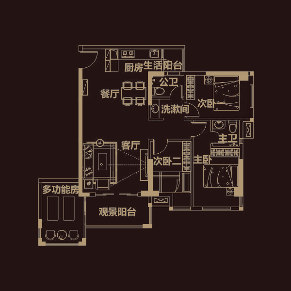 户型 F 宠爱屋