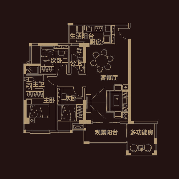 户型 D 幸福里